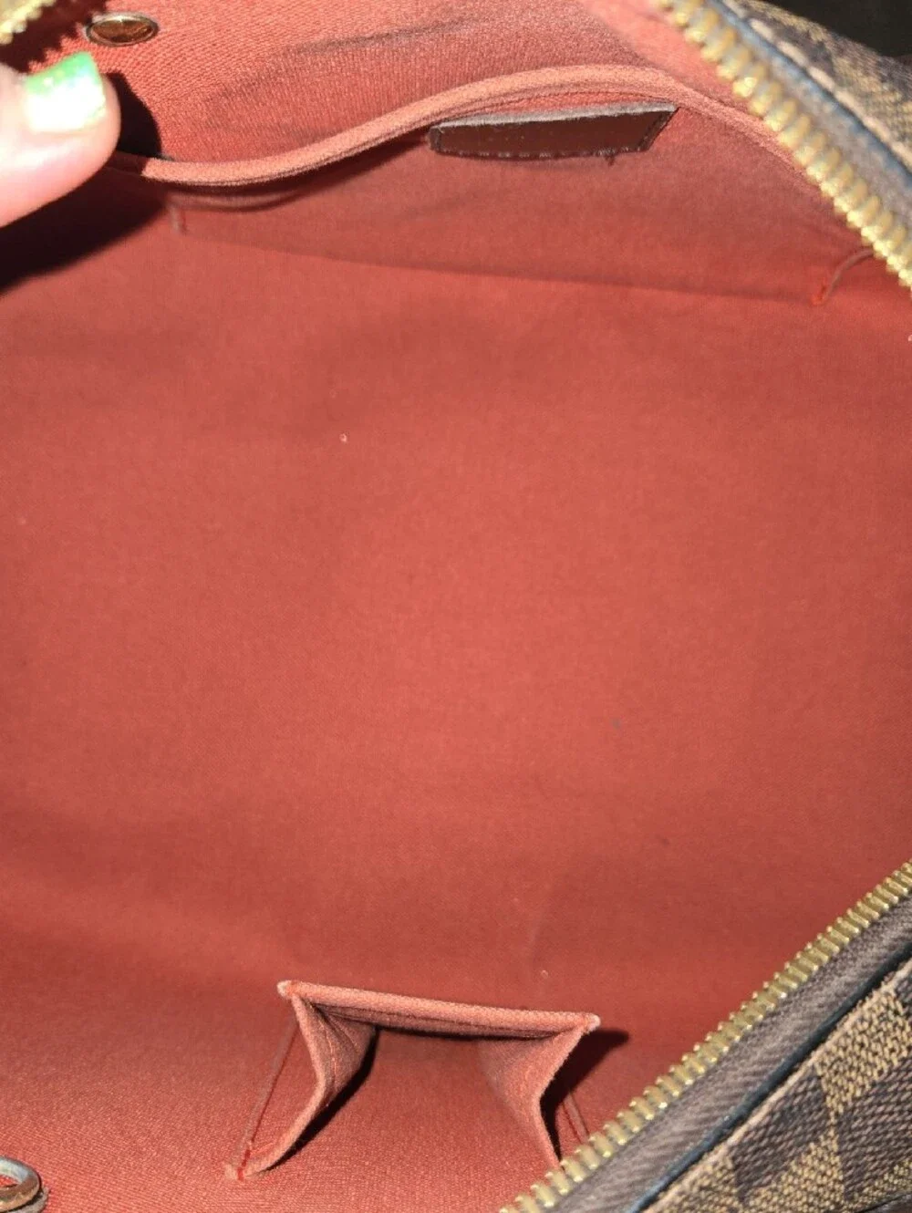 Luxury Louis Vuitton Brown Checkered Dome Satchel Handbag